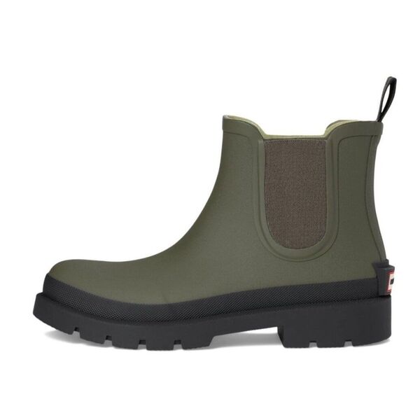 Hunter Orford $210 Men Waterproof Chelsea Medium Green Ankle Rain Boots Size 12 main image 3